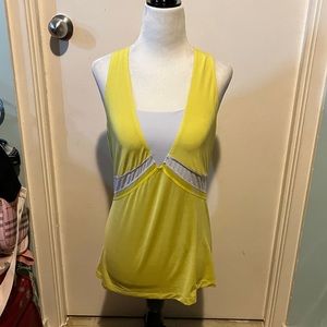 LULULEMON YELLOW MESH TANK